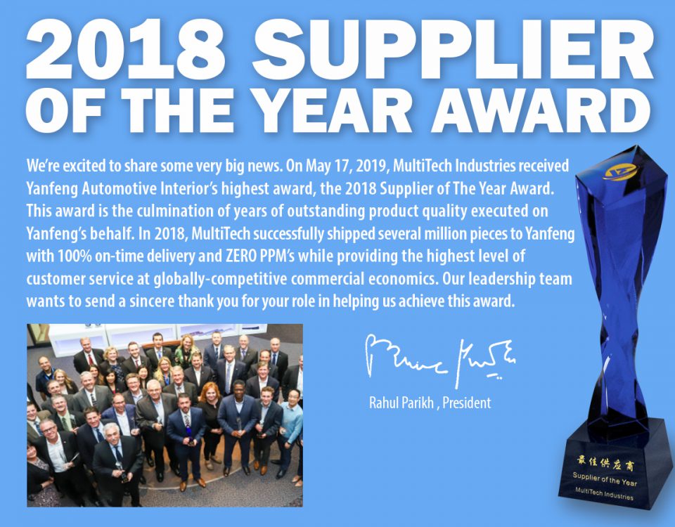 2019 YF Supplier Of The Year
